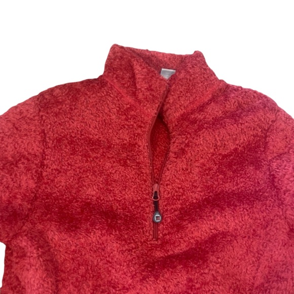 Cozy Red Quarter-Zip Fleece Pullover - Picture 4 of 8